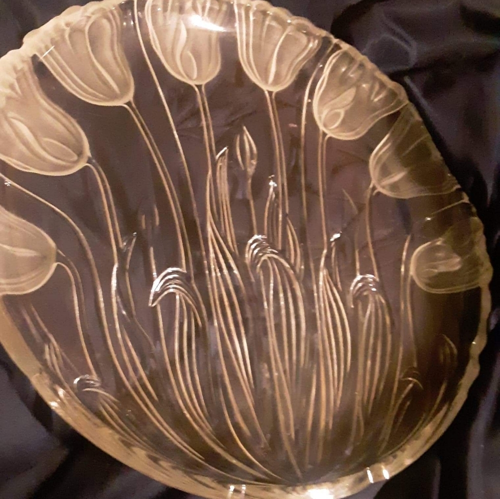 Lead crystal platter